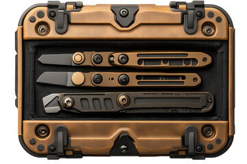 Multi-Tool with Foldable Components for Outdoor Use: Isolated on Transparent Background