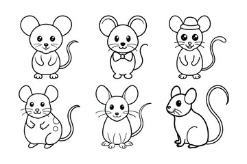 set of funny animals