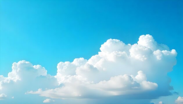 Una toma panor&aacute;mica desde un &aacute;ngulo bajo captura un cielo azul vibrante, parcialmente oscurecido por una masa de nubes blancas y esponjosas