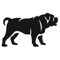 vector illustration of a English bulldog