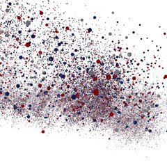 Colorful particle explosion, festive design, stock photo