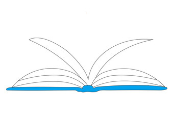 Open Book , Flip Book, Exercise book, Open notebook, Dictionary, Journal, Education book containing information