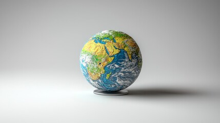 Fototapeta premium 3D Earth globe on a rotating stand