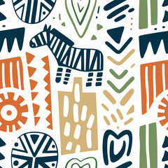 Obraz premium African Tribal Zebra Pattern