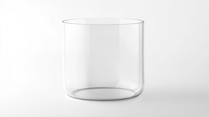 Transparent wastebasket showcasing a sleek modern look, white background