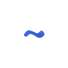 Symbol, hand-drawn marker glyph with dark blue color on transparent Background