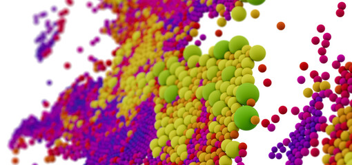 Vibrant, abstract background image of colorful spheres. Ideal for tech, design, and presentation use.