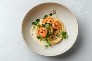 Shrimp Pasta with Cream Sauce
