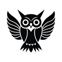 owl on white background