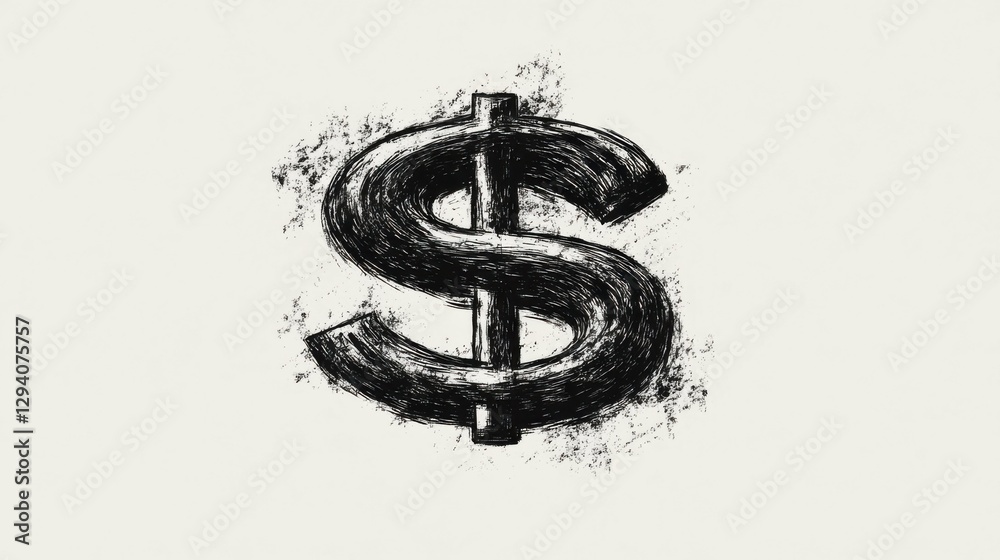 Fototapete control your money. handwritten typography alphabet in script typeface