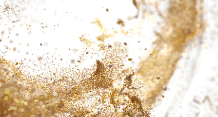 Golden Glitter Explosion Abstract Background