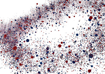 Abstract Red Blue Grey Dots Scattered Background