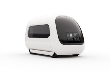 Sleek futuristic pod design features smooth curves and large win
