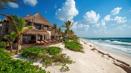 Luxury Beachfront Villa in Tropical Paradise: Unwind in this Exquisite Mexican Oasis