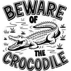 Crocodile Vector Illustration.