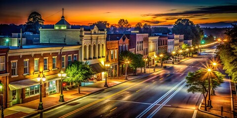 Fototapeta premium Low Light Photography: Brantley County, Georgia - Night Scene