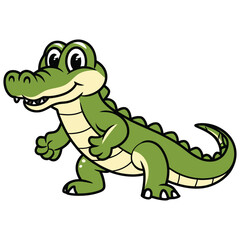 Bold Crocodile Vector Illustration.