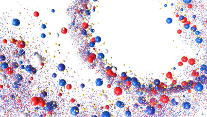 Abstract Colorful Sphere Explosion Stock Photo