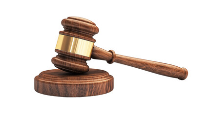 Photorealistic Wooden Gavel and Judge's Hammer with Detailed Texture PNG isolated Transparent White Background Photo Image Full hd 4k download
