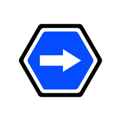 go straight traffic sign on white background. road sign vector