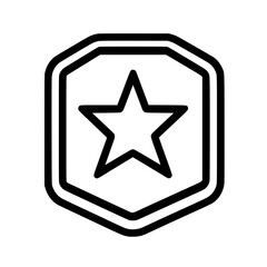 Shield with Star Emblem Representing Security, Protection, and Authority