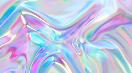 Fototapeta premium Iridescent neon background. Holographic Abstract soft pastel colors backdrop. Hologram Foil Aesthetic. Trendy vaporwave creative gradient