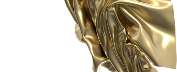 Abstract Gold Draped Fabric Texture