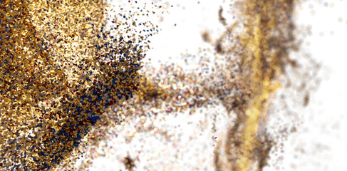 Gold Glitter Explosion Abstract Background