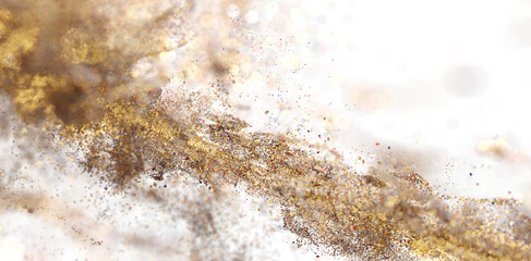 Gold and White Glitter Explosion Background