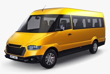 Illustration 3D Generic Passenger Van 