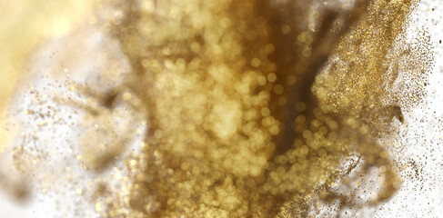Gold and White Glitter Explosion Background