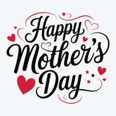 Happy Mother's Day typography design vector