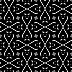 Vector pattern in ornamental style. Black and white color. Simple all over print block for apparel textile, ladies dress, fashion garment, digital wall paper.
