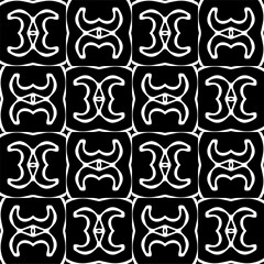 Vector pattern in ornamental style. Black and white color. Simple all over print block for apparel textile, ladies dress, fashion garment, digital wall paper.
