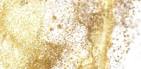 Golden Glitter Exploding - Festive Background