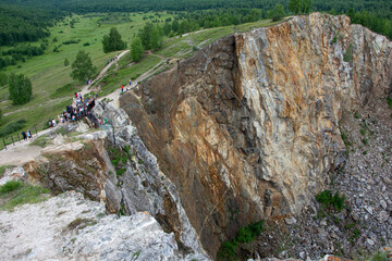 A major rock collapse and a large sinkhole at the site of the former mine, a man-made disaster