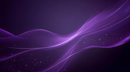 Obraz premium Purple background with smooth lines and glowing stars 