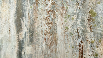 A close-up of a textured surface with weathered features and stains, showcasing natural patterns of aging and wear that contribute to the rugged aesthetic.