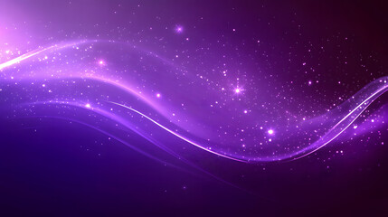 Obraz premium Purple background with smooth lines and glowing stars 