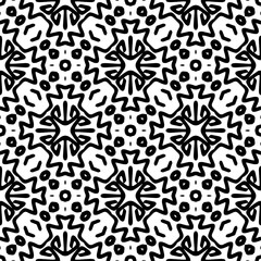 Vector pattern in ornamental style. Black and white color. Simple all over print block for apparel textile, ladies dress, fashion garment, digital wall paper.