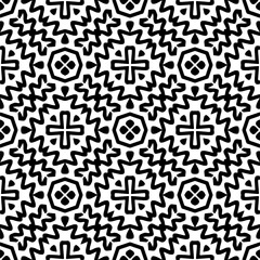 Vector pattern in ornamental style. Black and white color. Simple all over print block for apparel textile, ladies dress, fashion garment, digital wall paper.