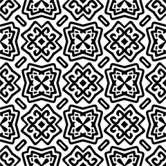 Vector pattern in ornamental style. Black and white color. Simple all over print block for apparel textile, ladies dress, fashion garment, digital wall paper.