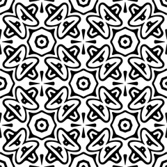 Vector pattern in ornamental style. Black and white color. Simple all over print block for apparel textile, ladies dress, fashion garment, digital wall paper.