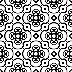 Vector pattern in ornamental style. Black and white color. Simple all over print block for apparel textile, ladies dress, fashion garment, digital wall paper.