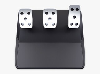 Illustration 3D Simple Simulator Game Racing Pedals 