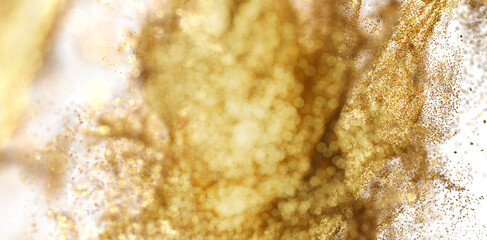 Abstract gold glitter explosion background. Perfect for luxury, festive, and celebratory designs.