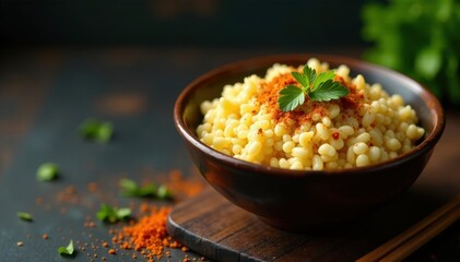 Authentic Indonesian rice bowl, aromatic spices, chef's creation, cooking, bowl, fragrant