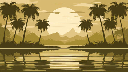 palm tree on the beach