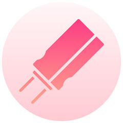 capacitor vector round gradient icon