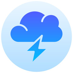 storm vector round gradient icon
